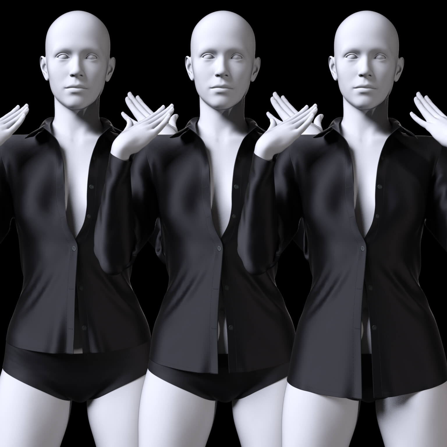 Unbuttoned Blouse G9 G8F Daz Content
