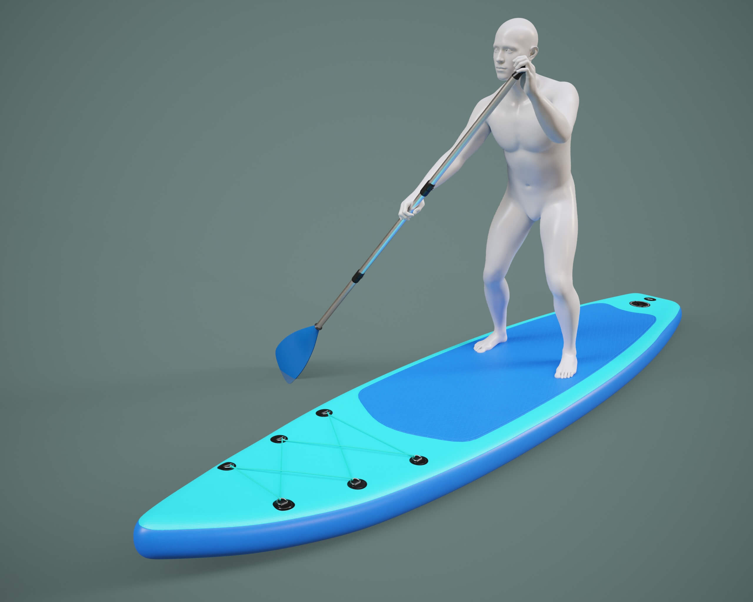 Wetsuit SUP Board and Poses G9 Daz Content