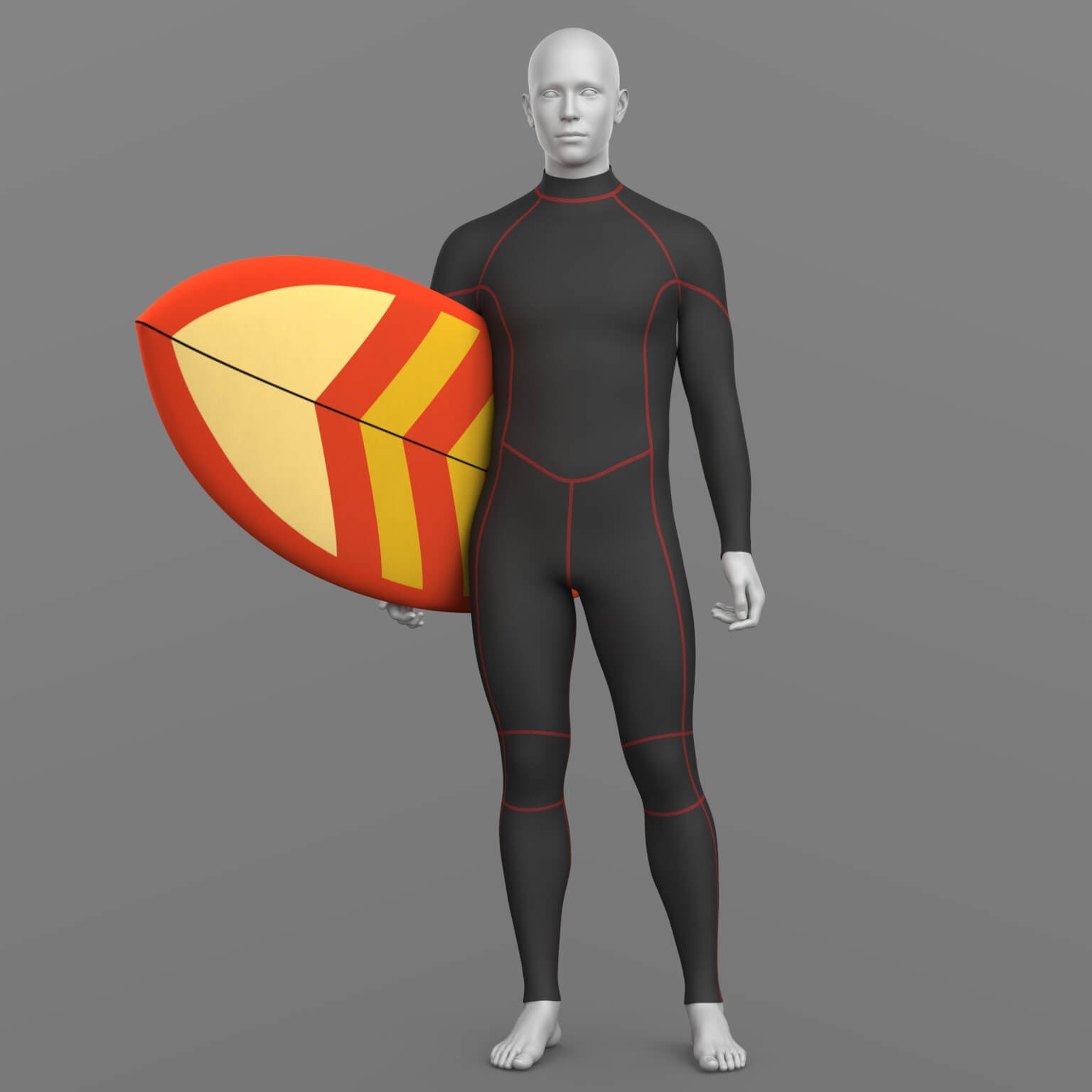 Wetsuit and Surfboard G9 Daz Content