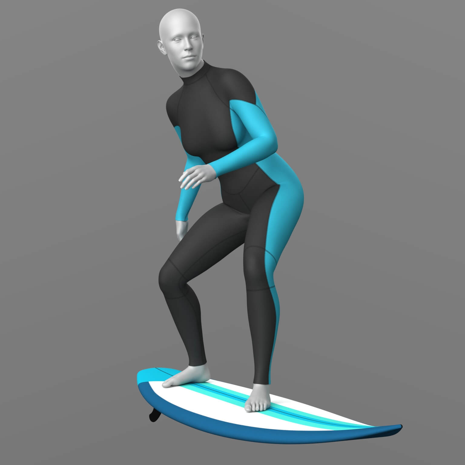 Wetsuit and Surfboard G9 Daz Content