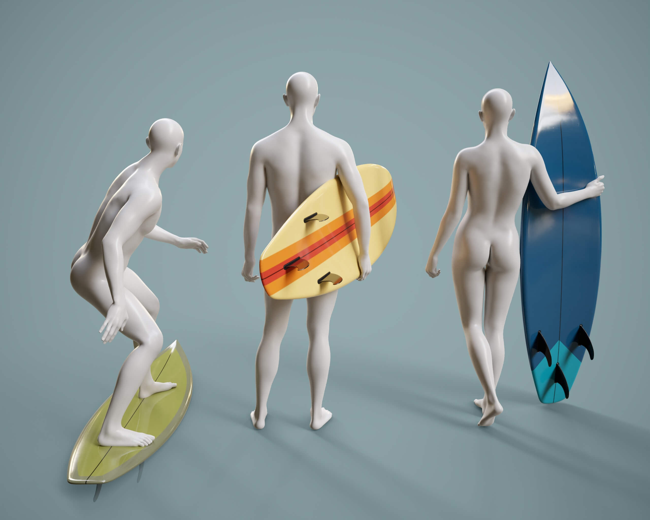 Wetsuit and Surfboard G9 Daz Content