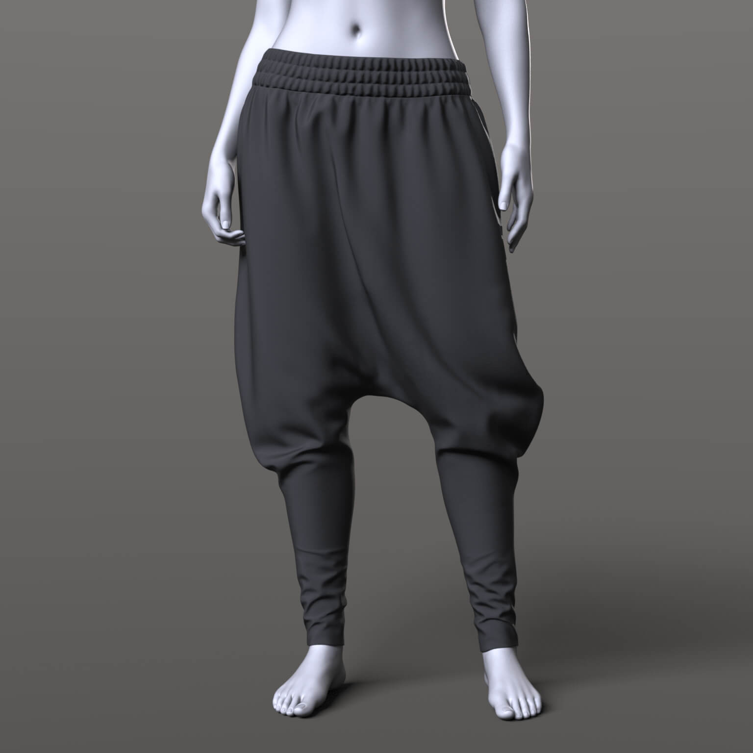Bodysuit Mask Hood and Wide Pants G9 Daz Content