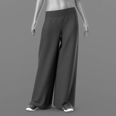 Wide Trousers and Sneakers 2v G8 Female