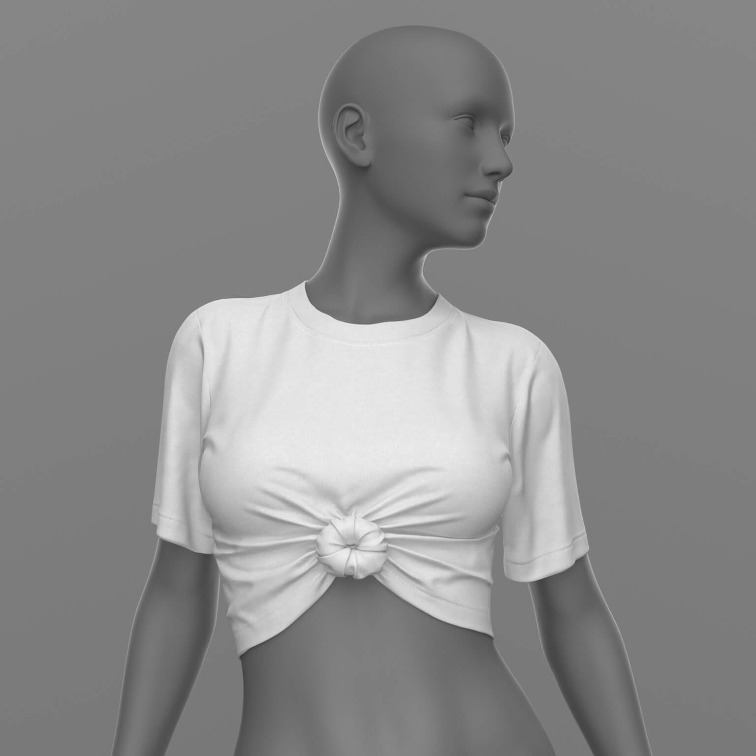 Wide Trousers and Sneakers 2v Shirt with Knot G8 Female Daz Content