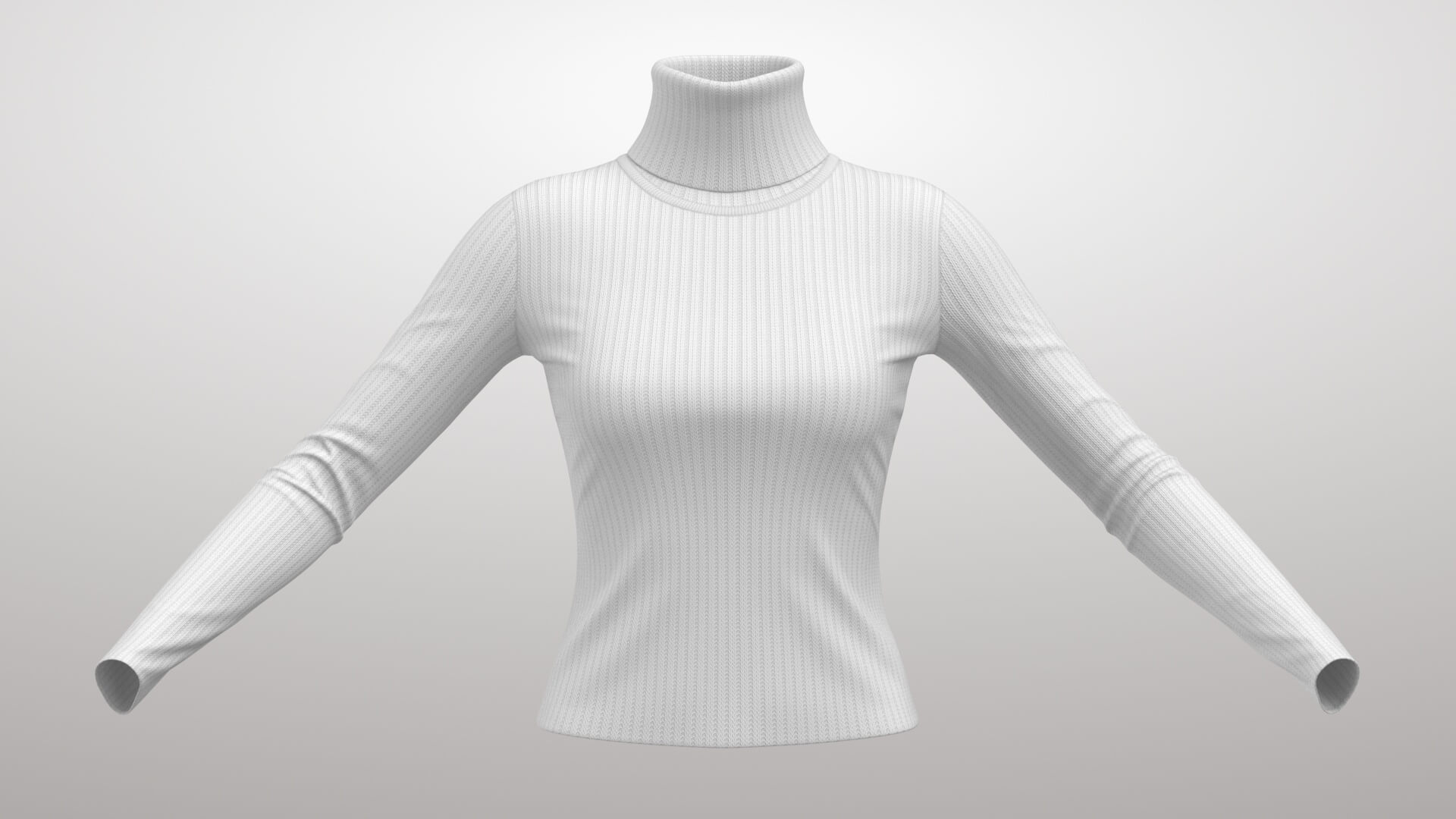 Womens Pullover 1v 3D Model