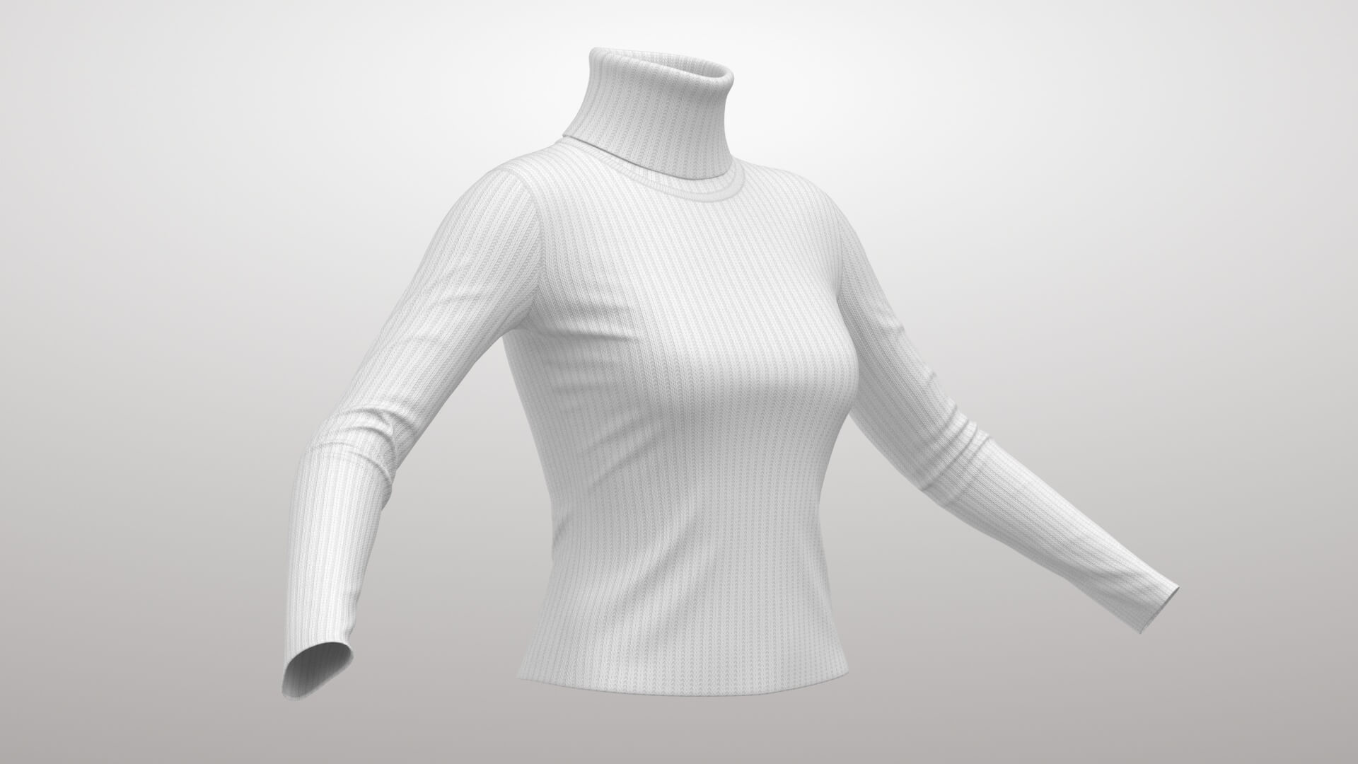 Womens Pullover 1v 3D Model
