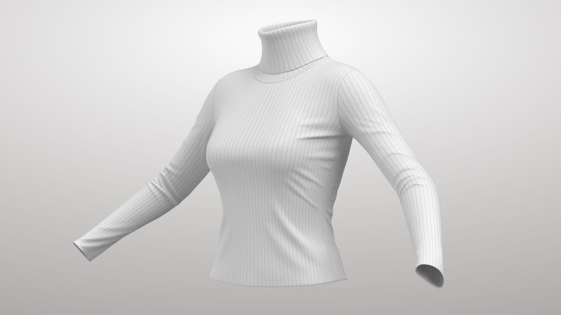 Womens Pullover 1v 3D Model
