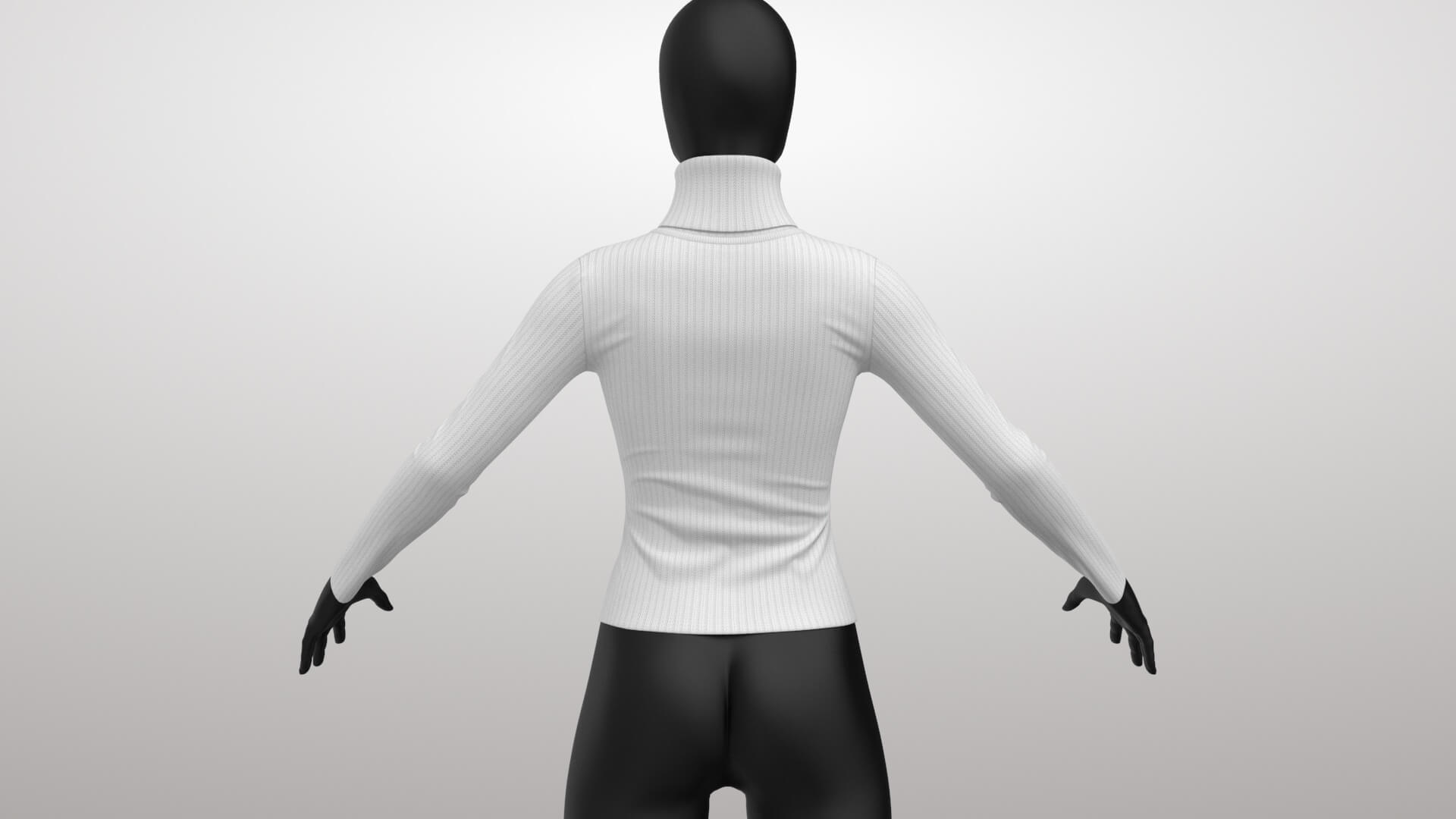 Womens Pullover 1v 3D Model
