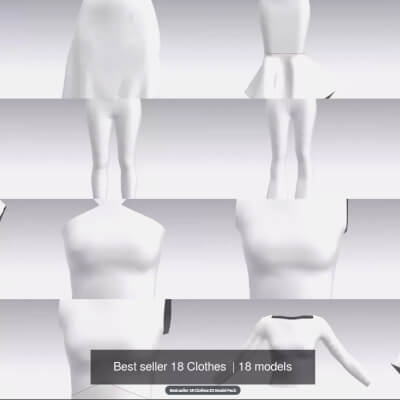 Best Seller 18 Clothes 3D Model