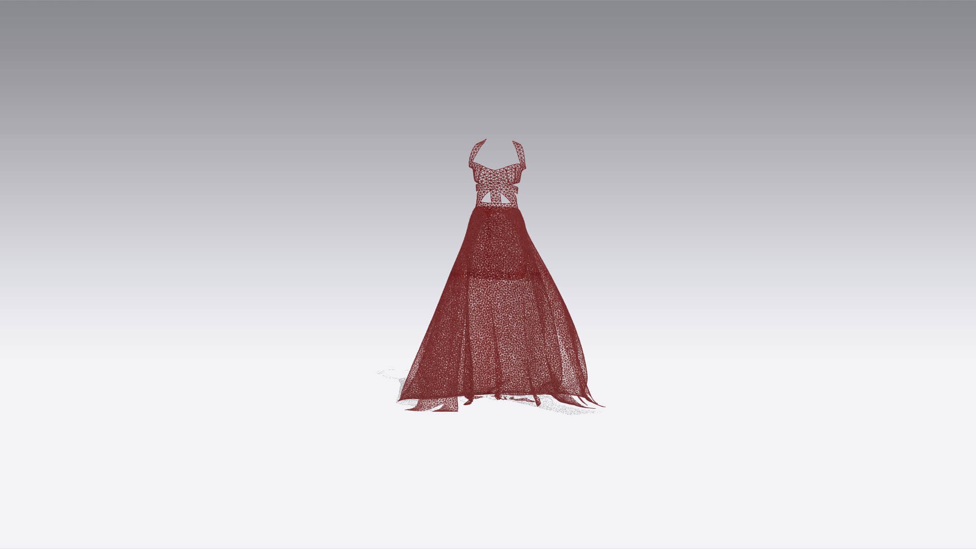 Burgundy Color Blouse Ferris Wheel and Skirt Asymmetric Dres 3D Model