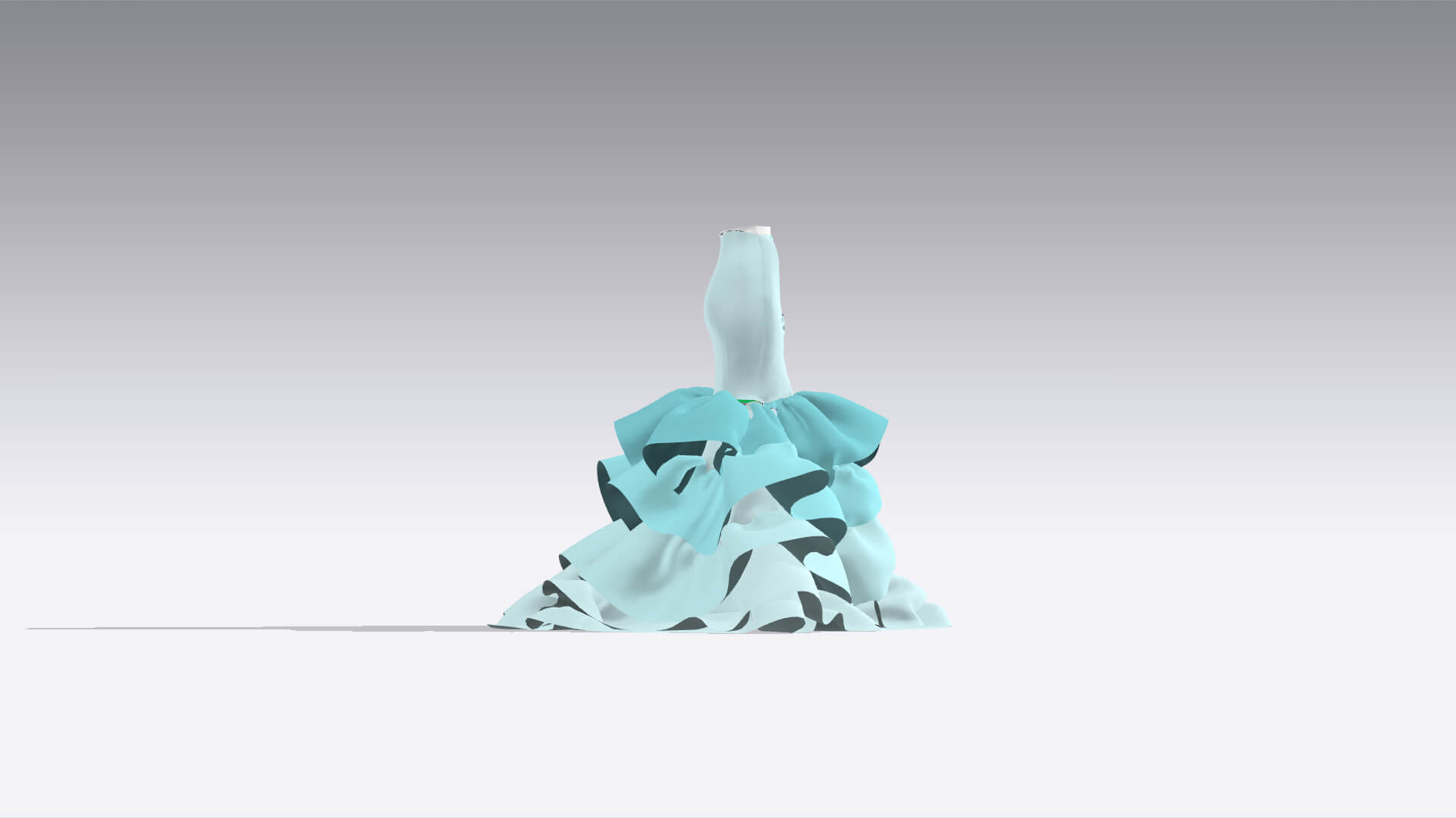 Fish Skirt Ruffled Look 3D Model