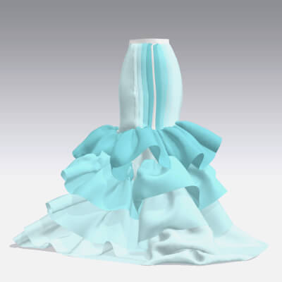 Fish Skirt Ruffled Look