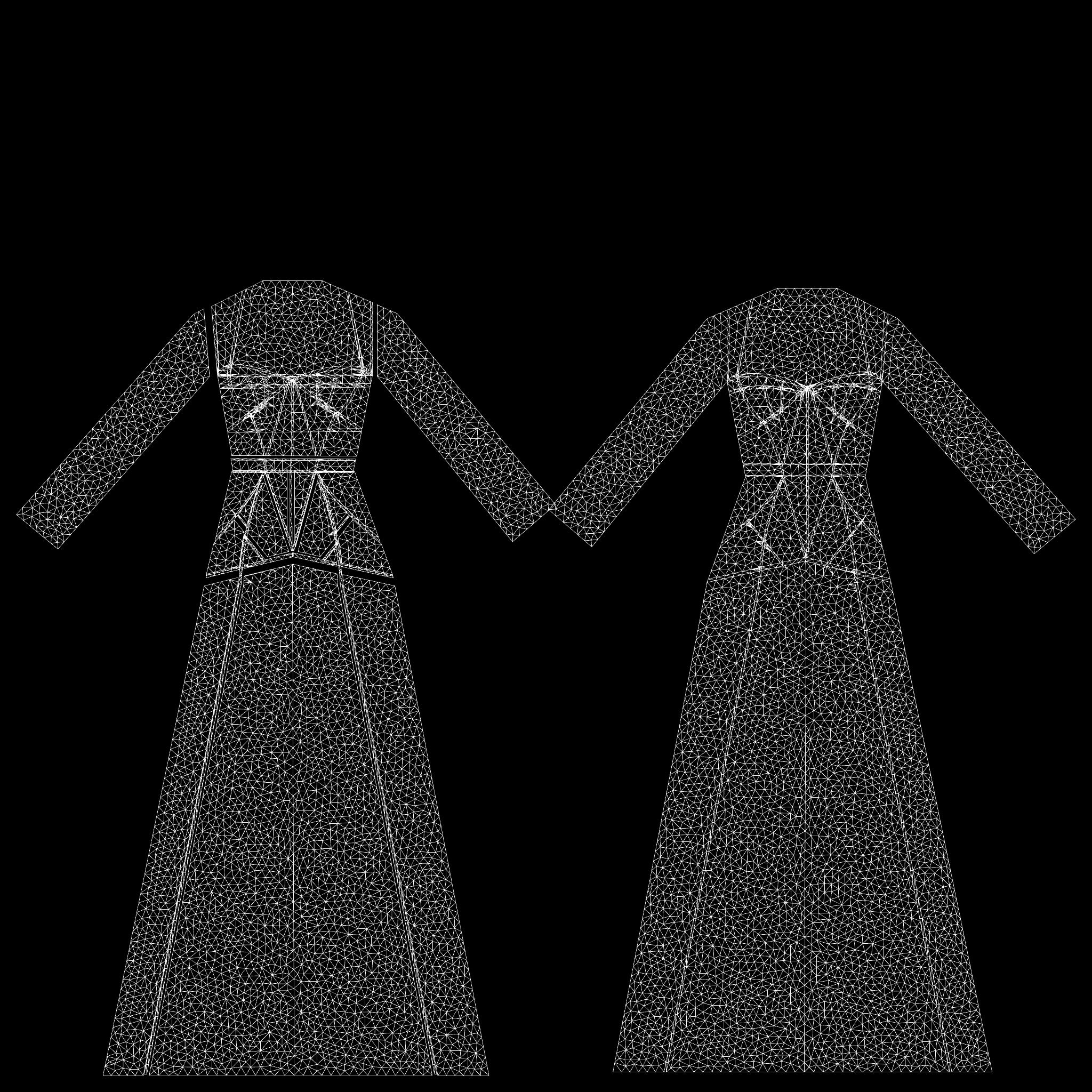 Heart Neckline Strap Detail Dress 3D Model