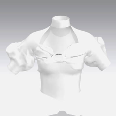 Heart Neckline Watermelon Sleeve Modern Look