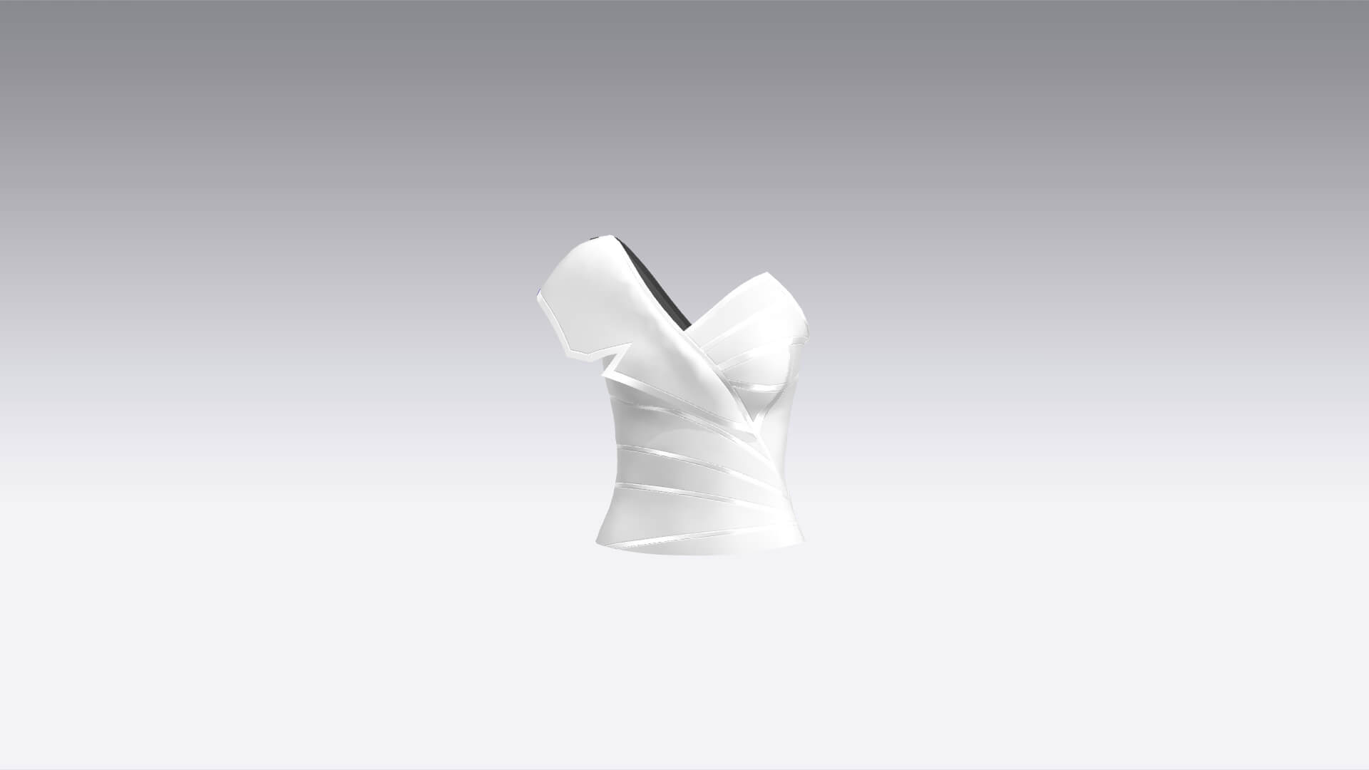 Jacket Collar Blouse Modern Look 3D Model