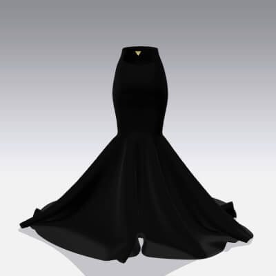Skirt Full Fish Tail Skirt Black