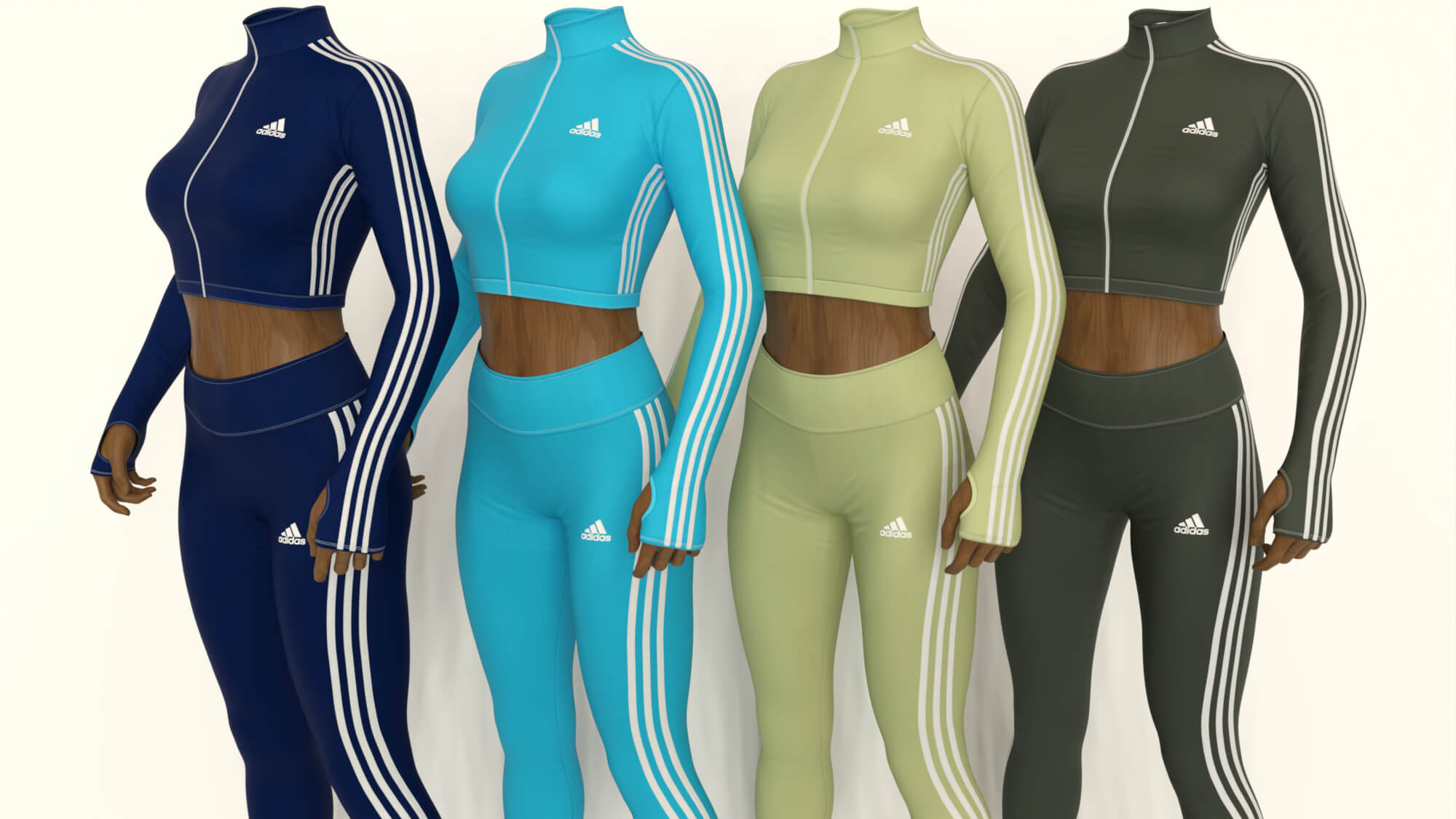 EliteDZ_Adidas Style for Cropped Tracksuit Daz Content