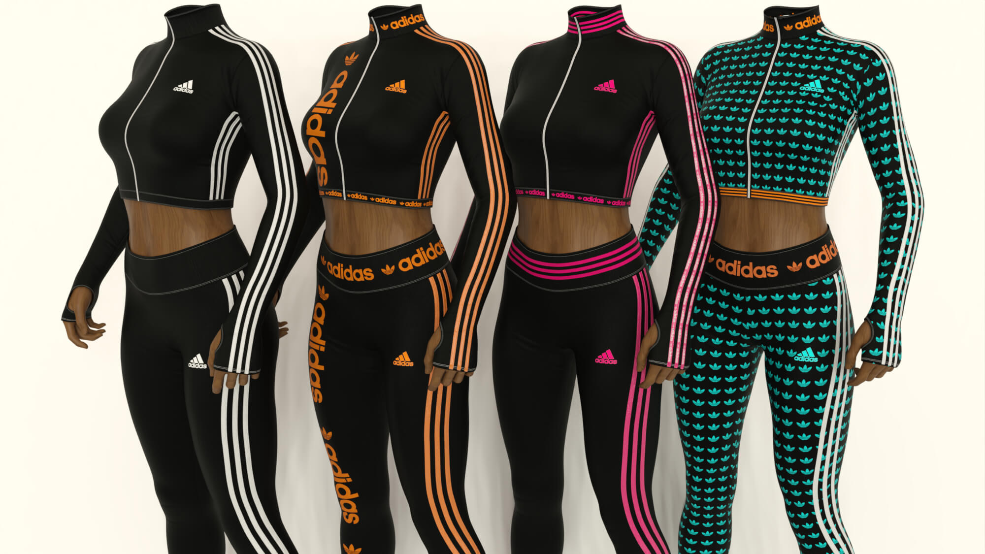 EliteDZ_Adidas Style for Cropped Tracksuit Daz Content