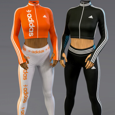 EliteDZ_Adidas Style for Cropped Tracksuit