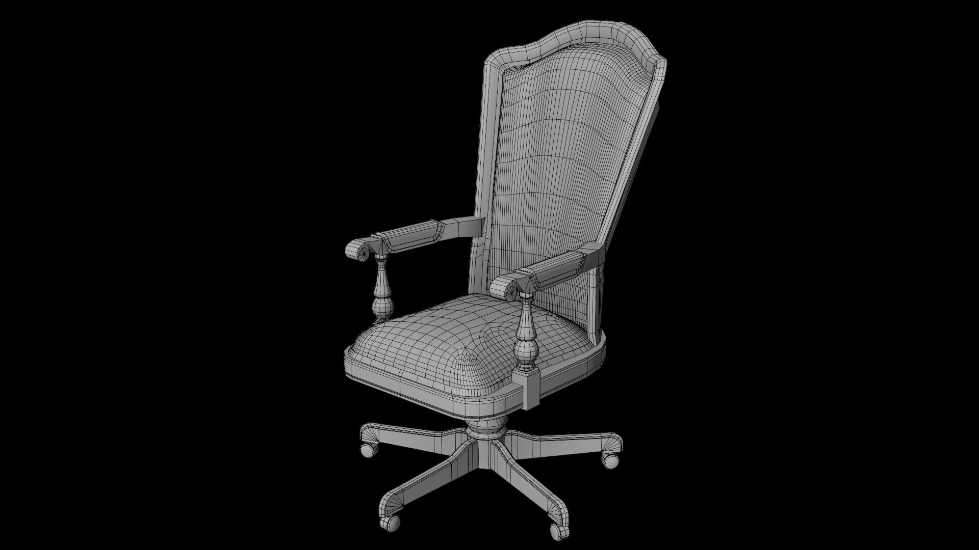 Chesterfield Executive Chair 3D Model