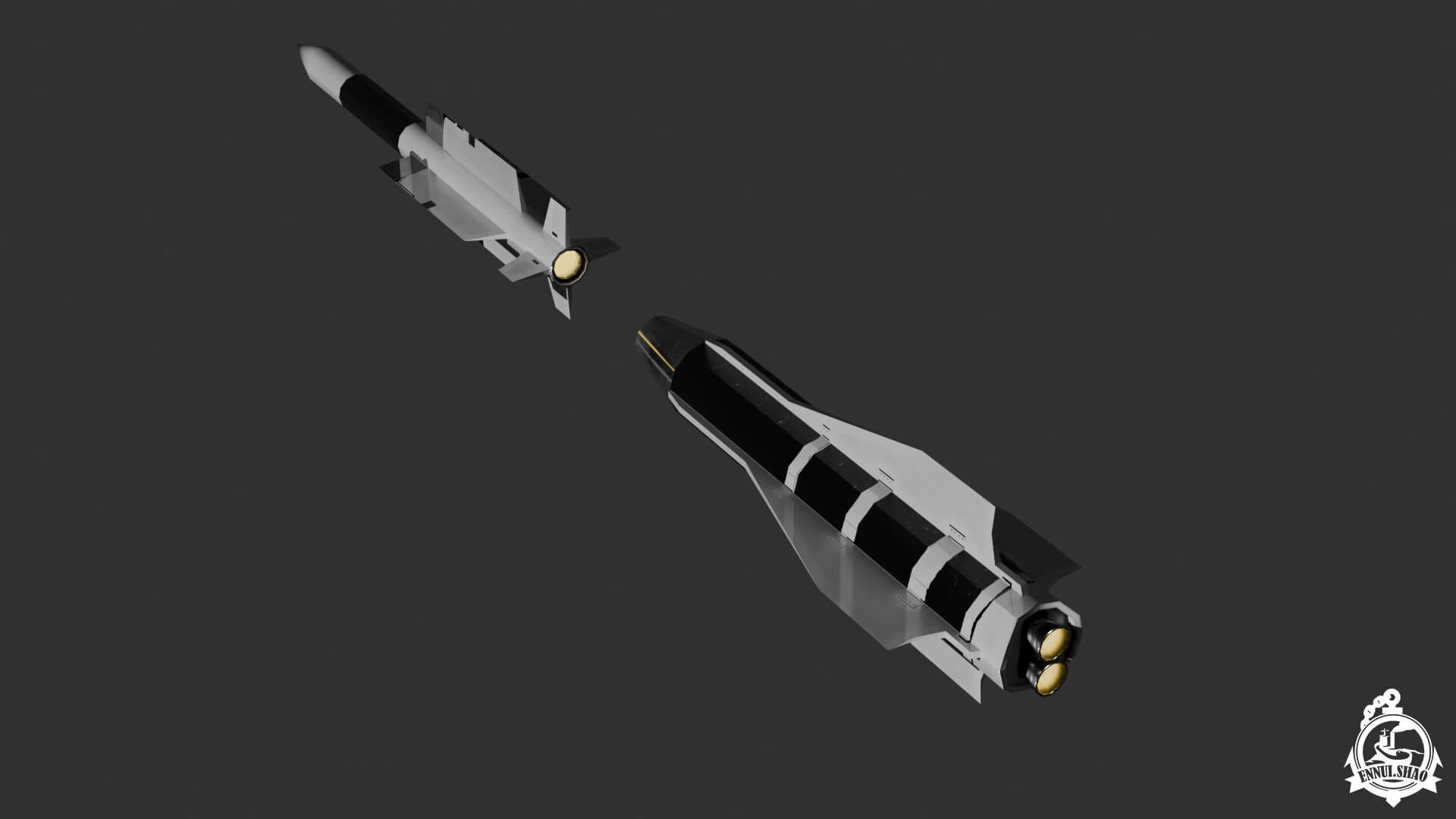 Aster 30 Missile Low-Poly 3D Model 3D Model