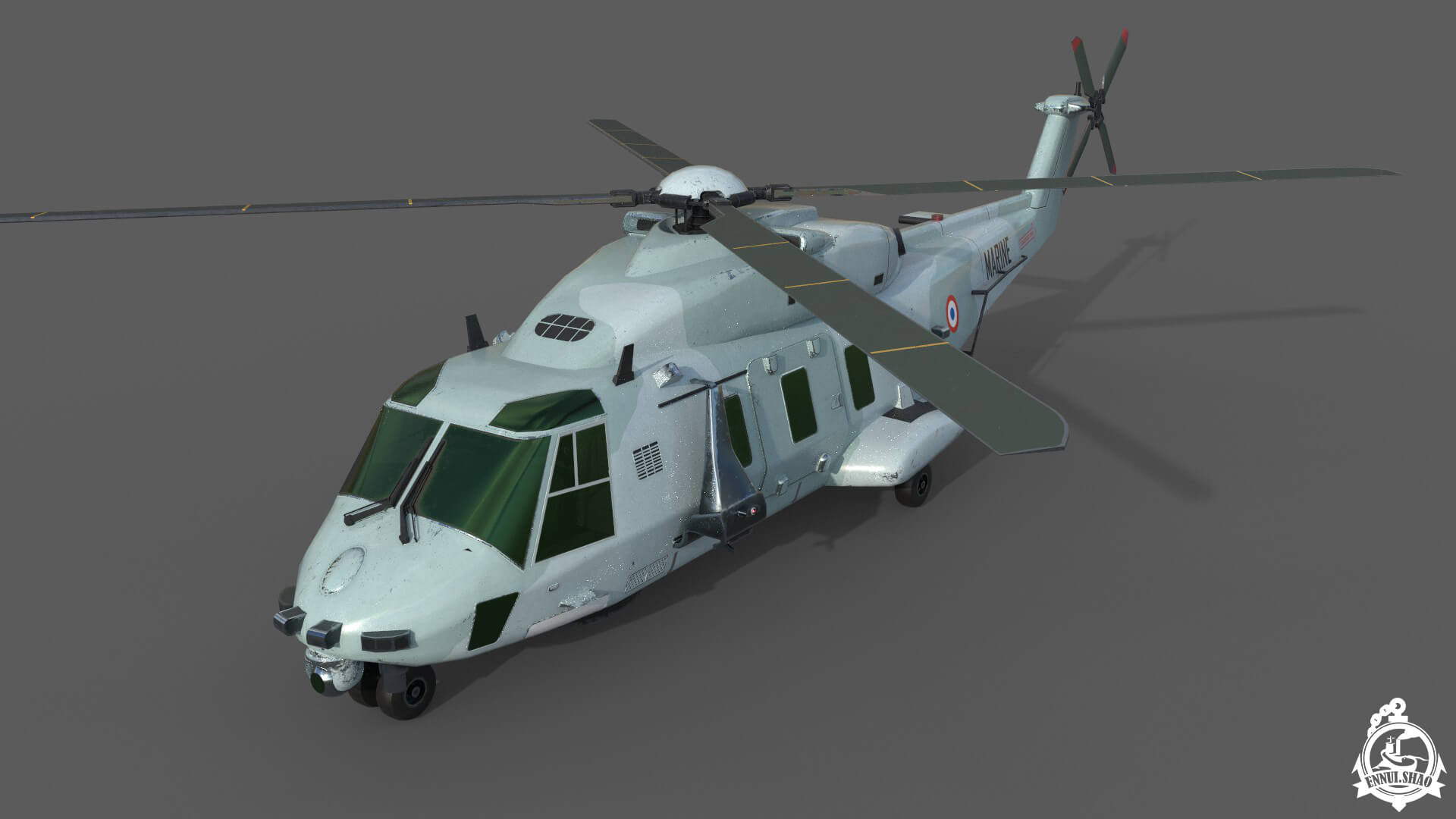 NH90 ASW Lowpoly Game Ready 3D Model