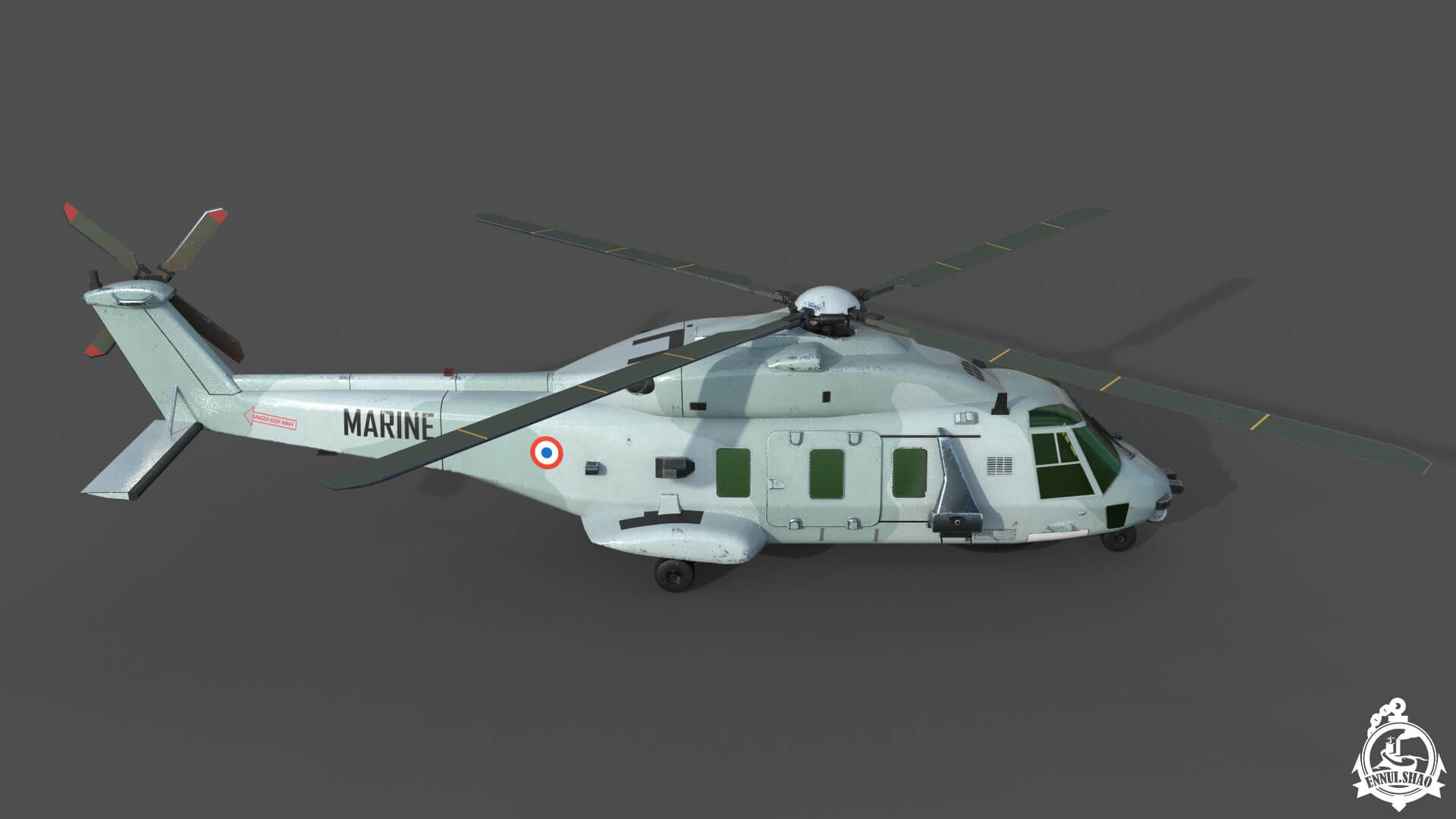 NH90 ASW Lowpoly Game Ready 3D Model