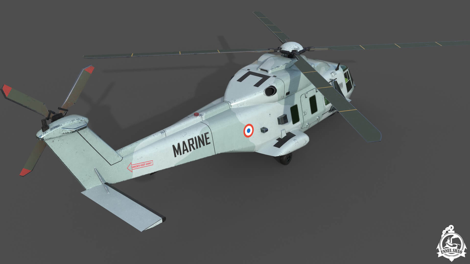 NH90 ASW Lowpoly Game Ready 3D Model