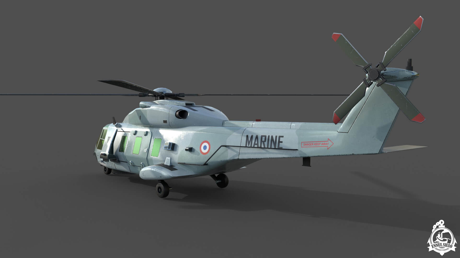 NH90 ASW Lowpoly Game Ready 3D Model