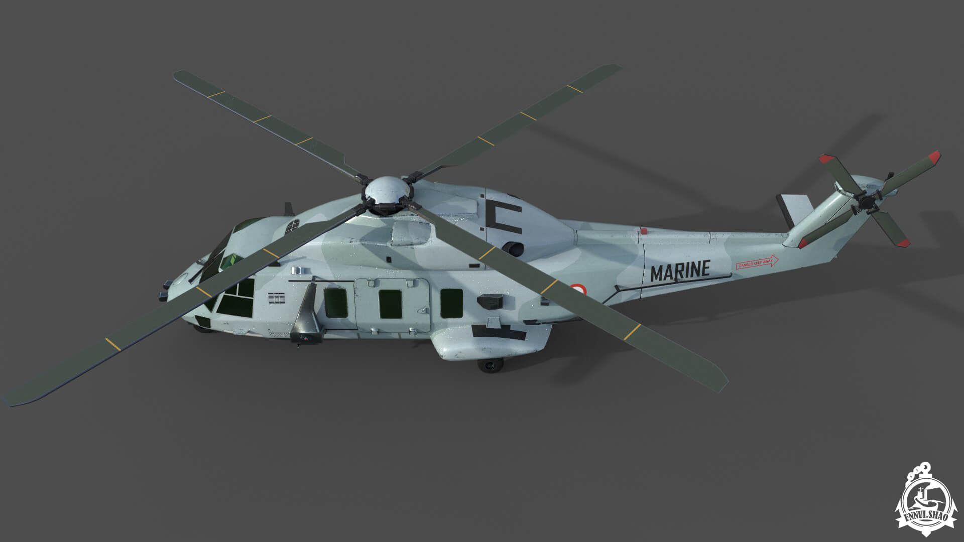 NH90 ASW Lowpoly Game Ready 3D Model