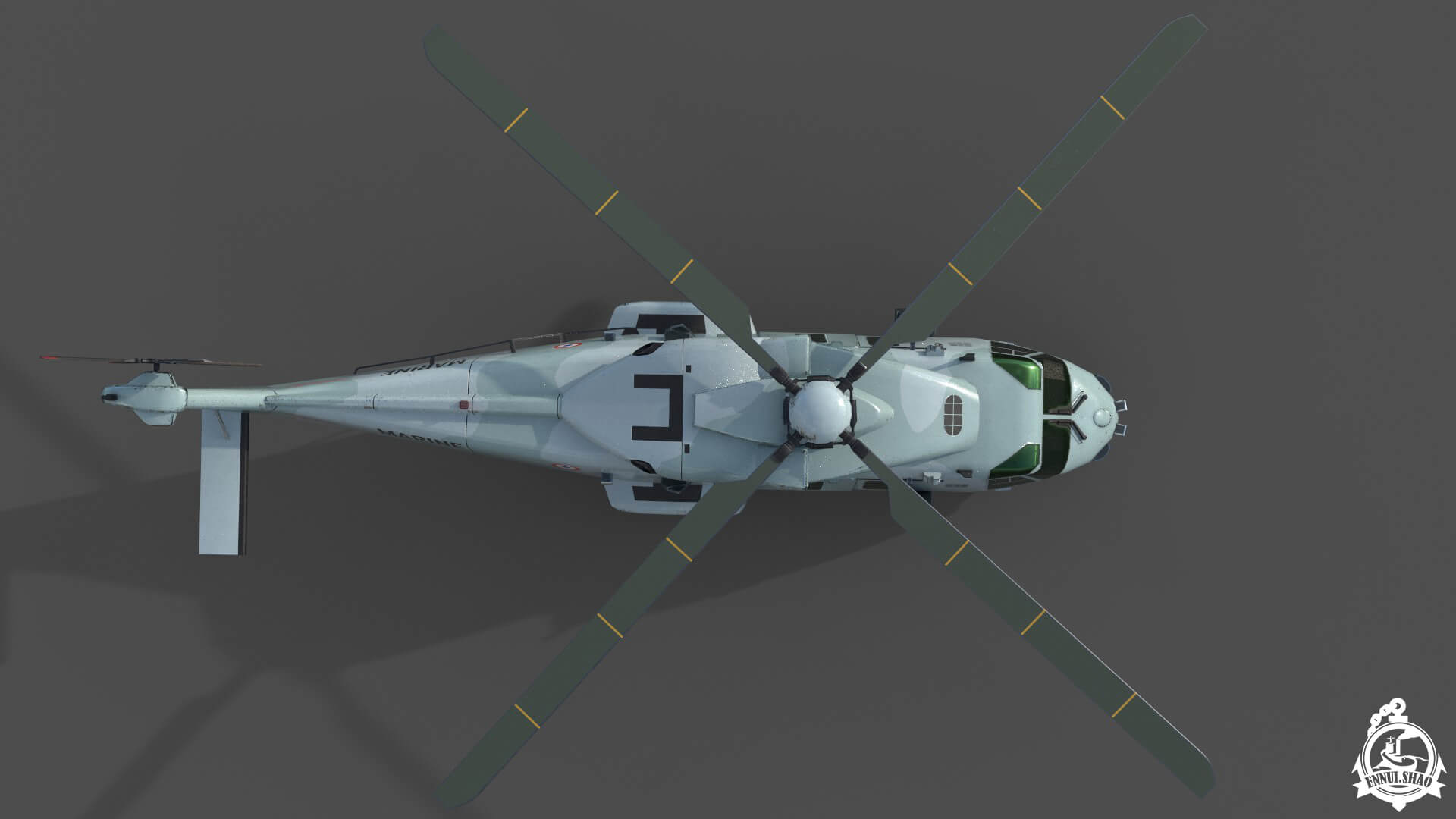 NH90 ASW Lowpoly Game Ready 3D Model