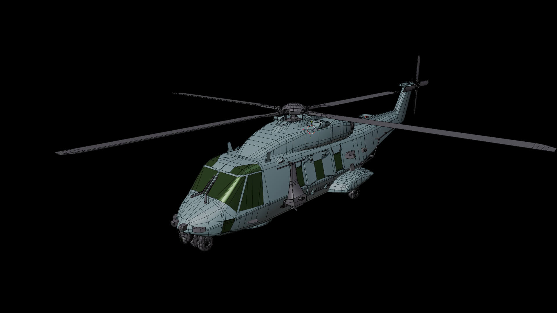 NH90 ASW Lowpoly Game Ready 3D Model