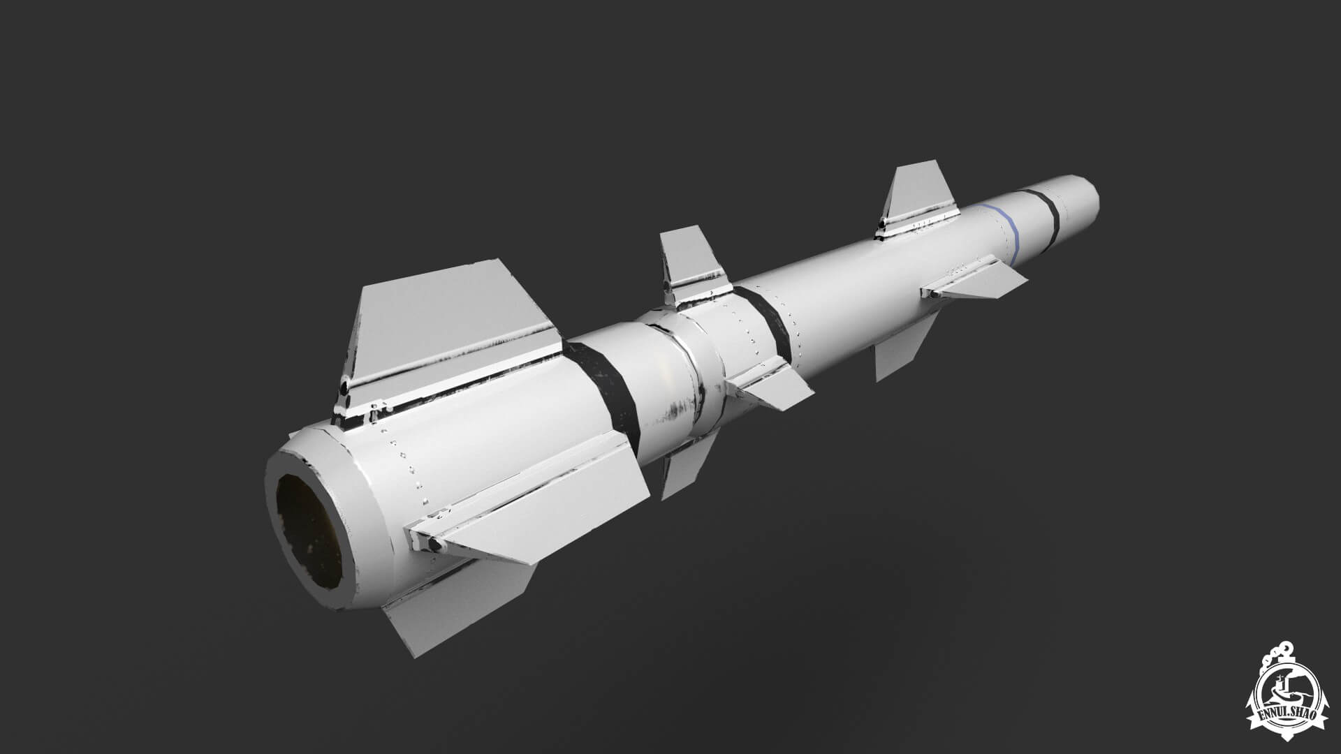 RGM-84 Harpoon Low-Poly Game Ready Model 3D Model