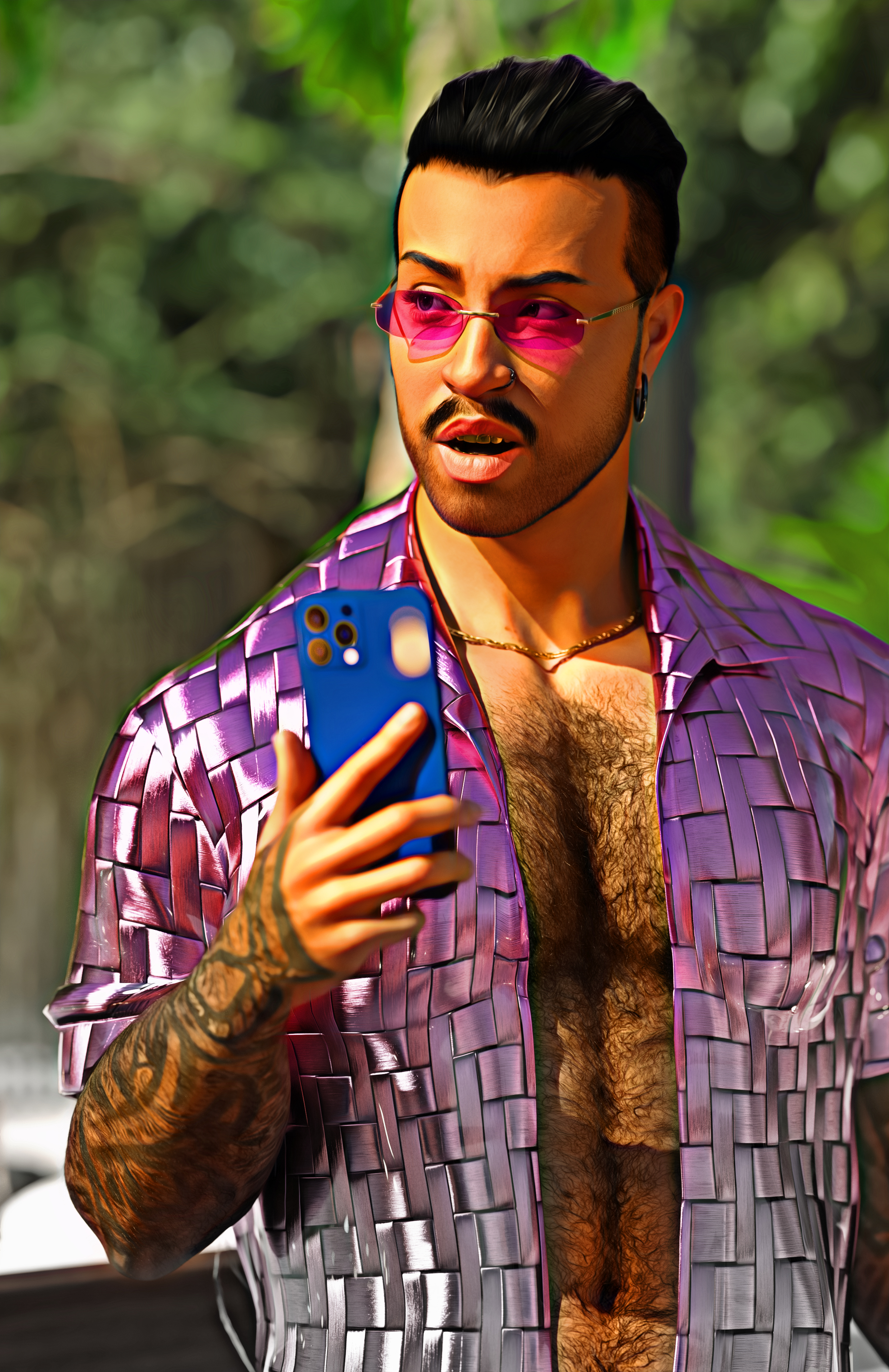 Excuse Me 3D Render, Digital Artwork by Eshiel