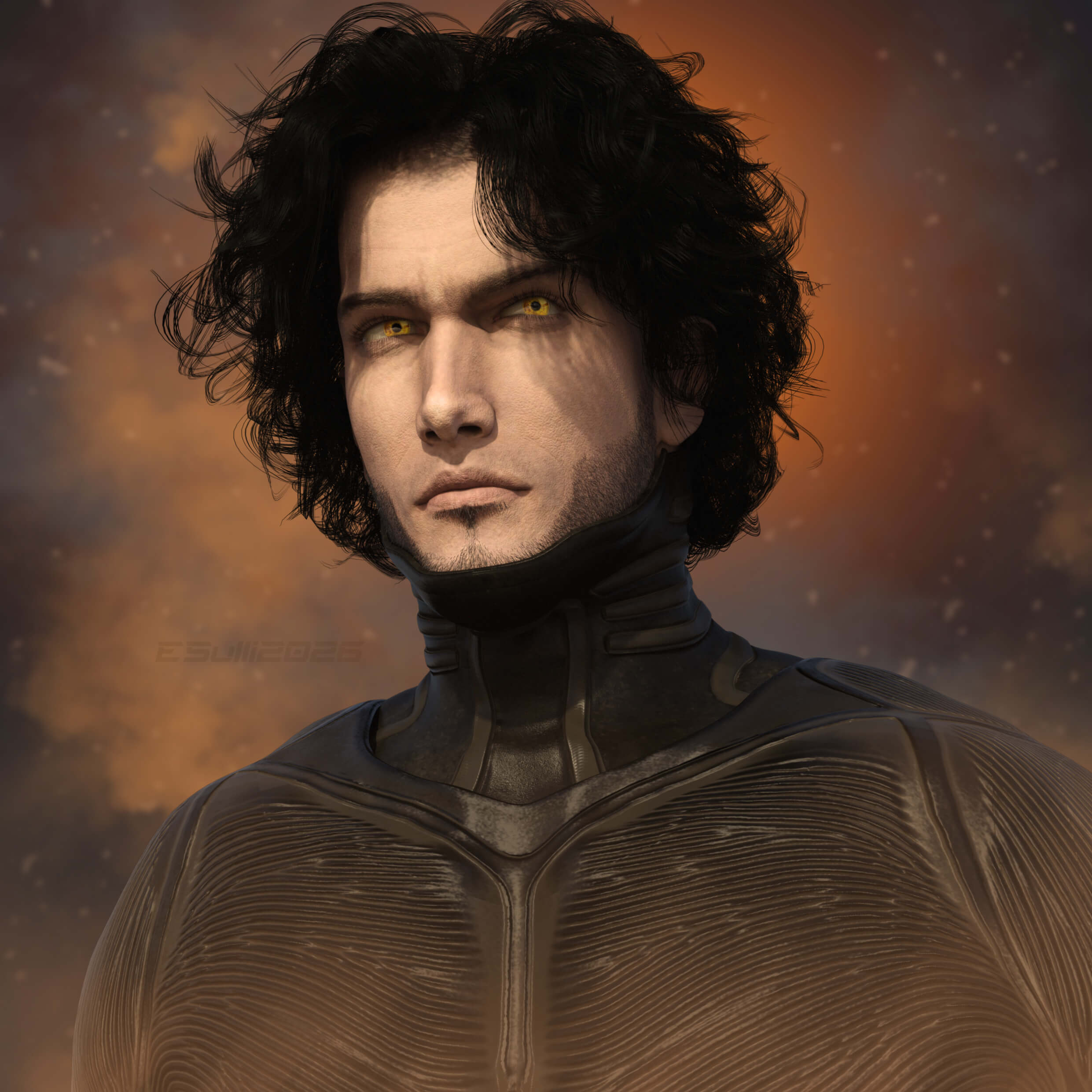 Unmasked 3D Render, Digital Artwork by ESulli