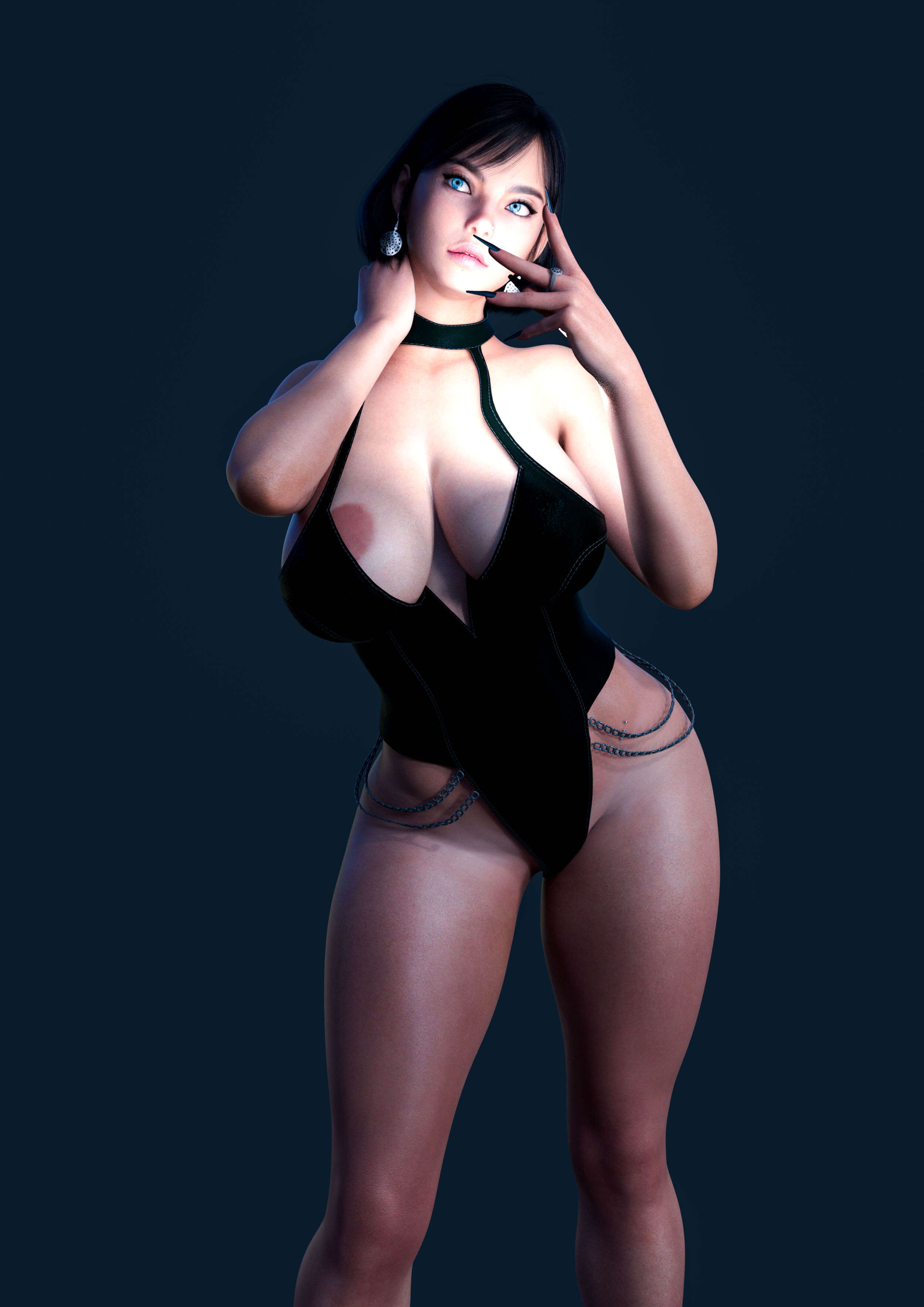 Crimson Chain Bodysuit for Genesis 8 Female Daz Content