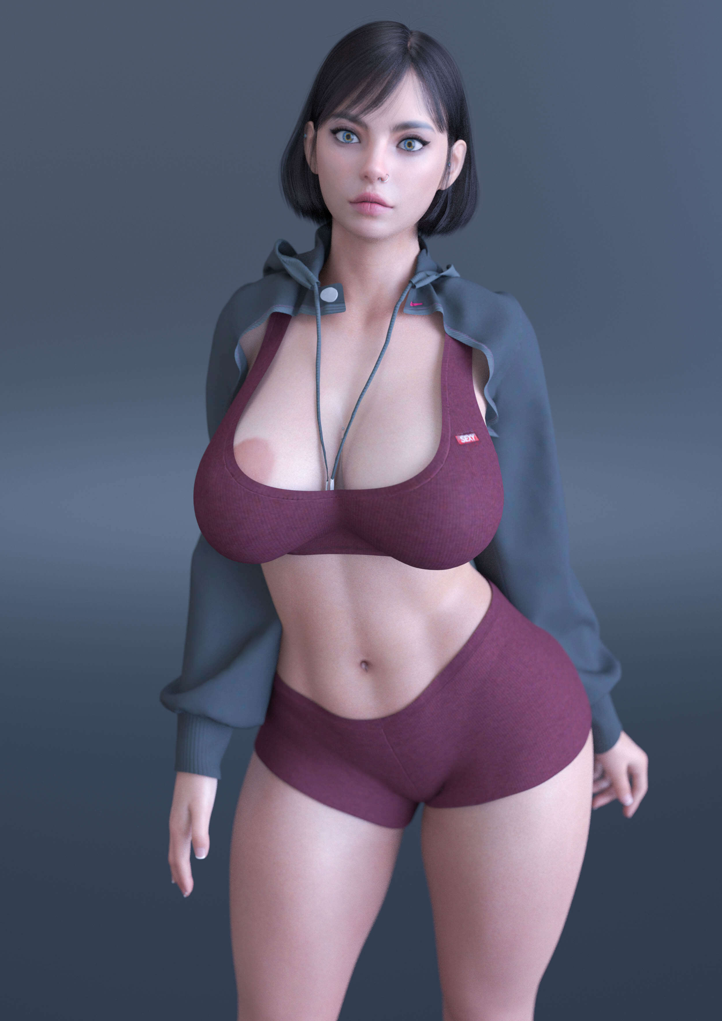 dForce Kitty Mood Hoodie for Genesis 8 Female Daz Content