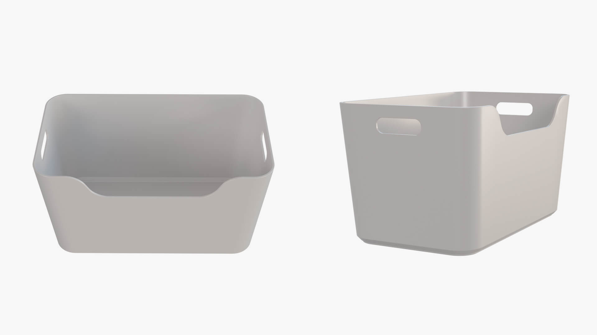 Household Plastic Storage Bin 3D Model