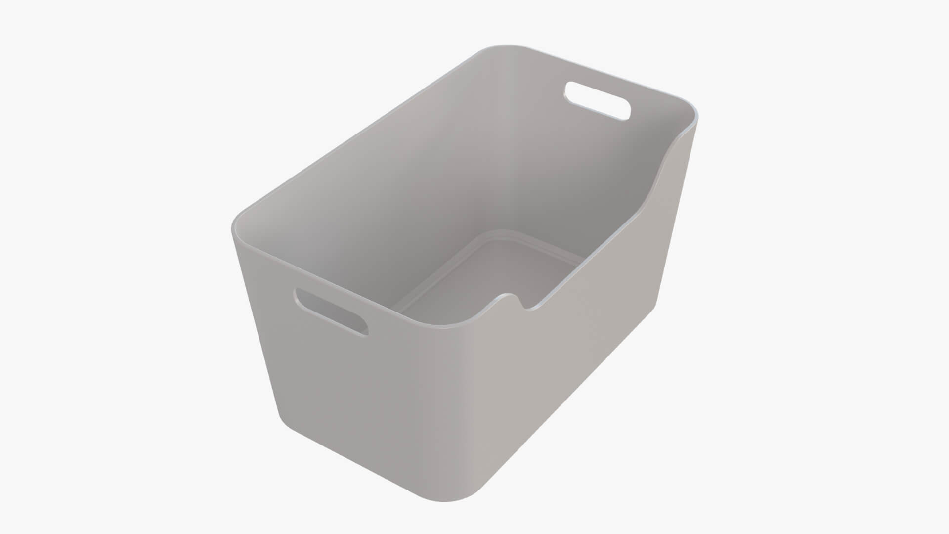 Household Plastic Storage Bin 3D Model