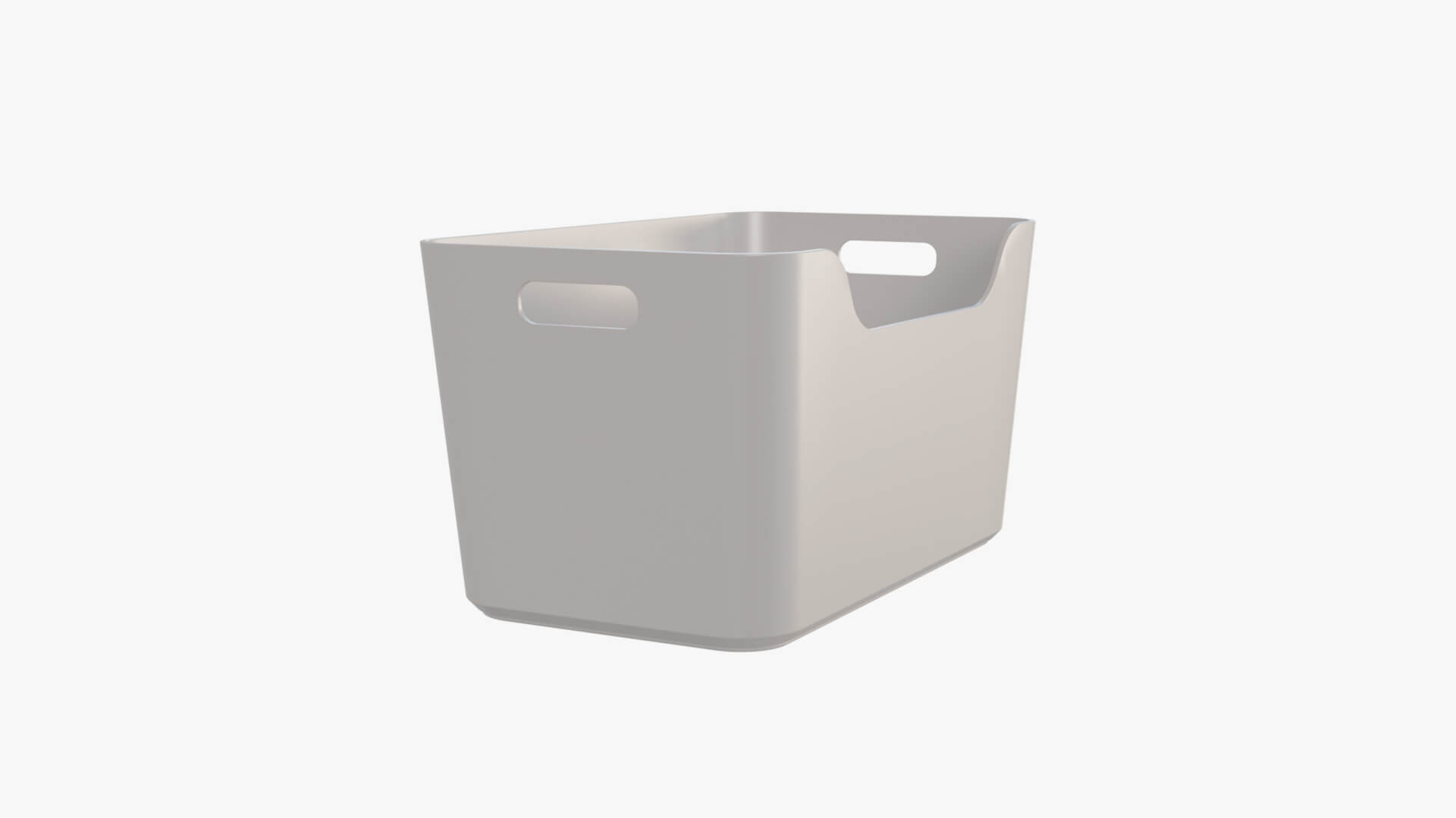 Household Plastic Storage Bin 3D Model