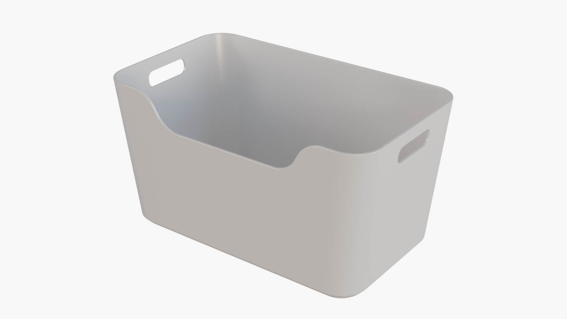 Household Plastic Storage Bin 3D Model