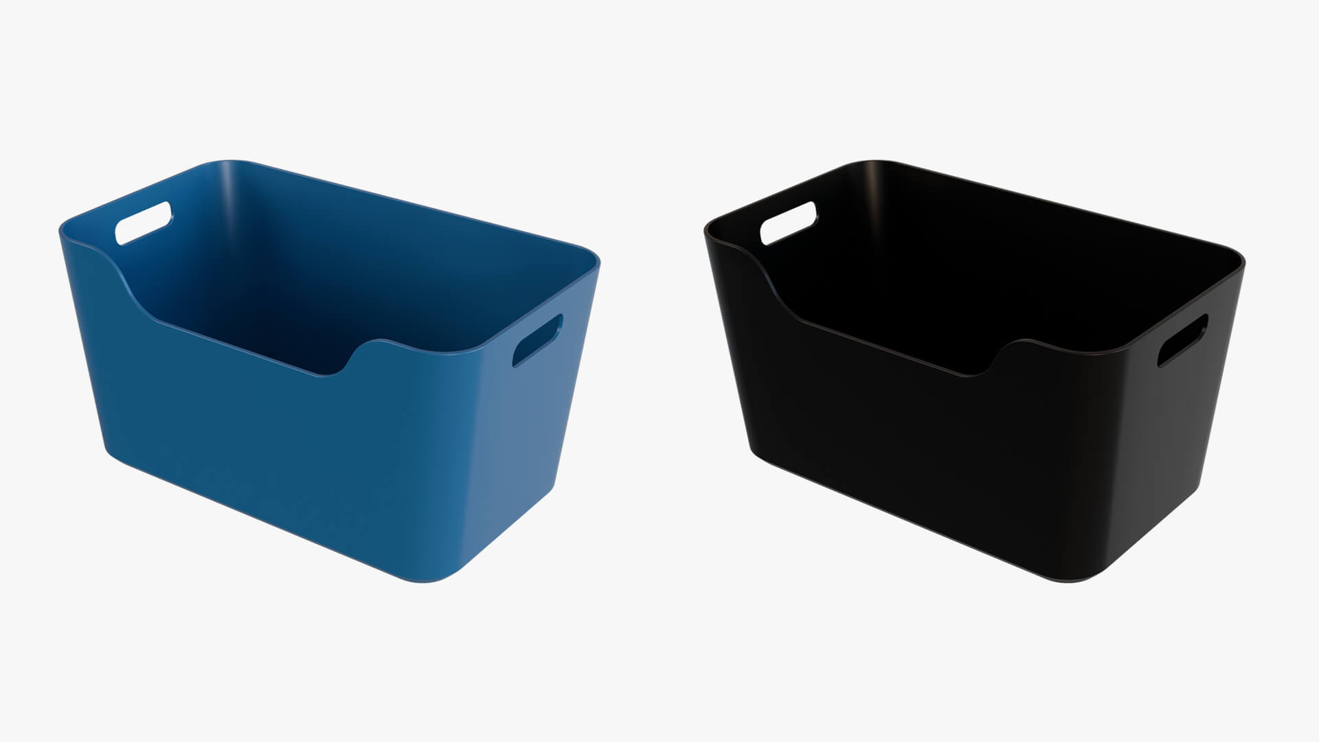 Household Plastic Storage Bin 3D Model