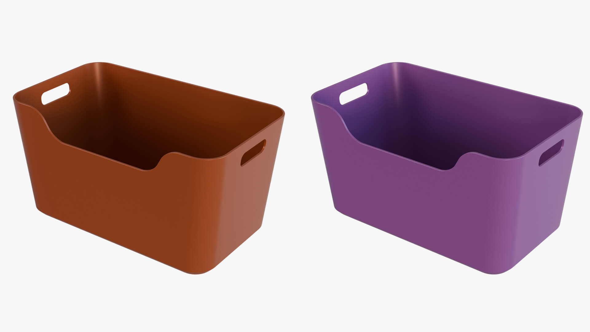 Household Plastic Storage Bin 3D Model