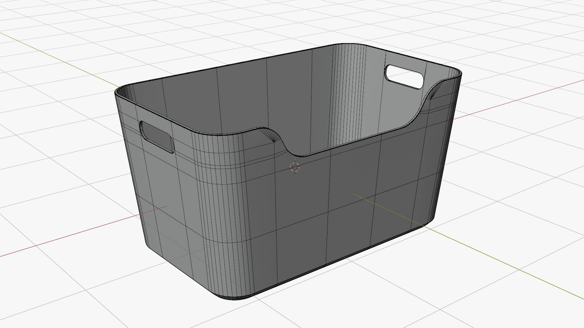 Household Plastic Storage Bin 3D Model