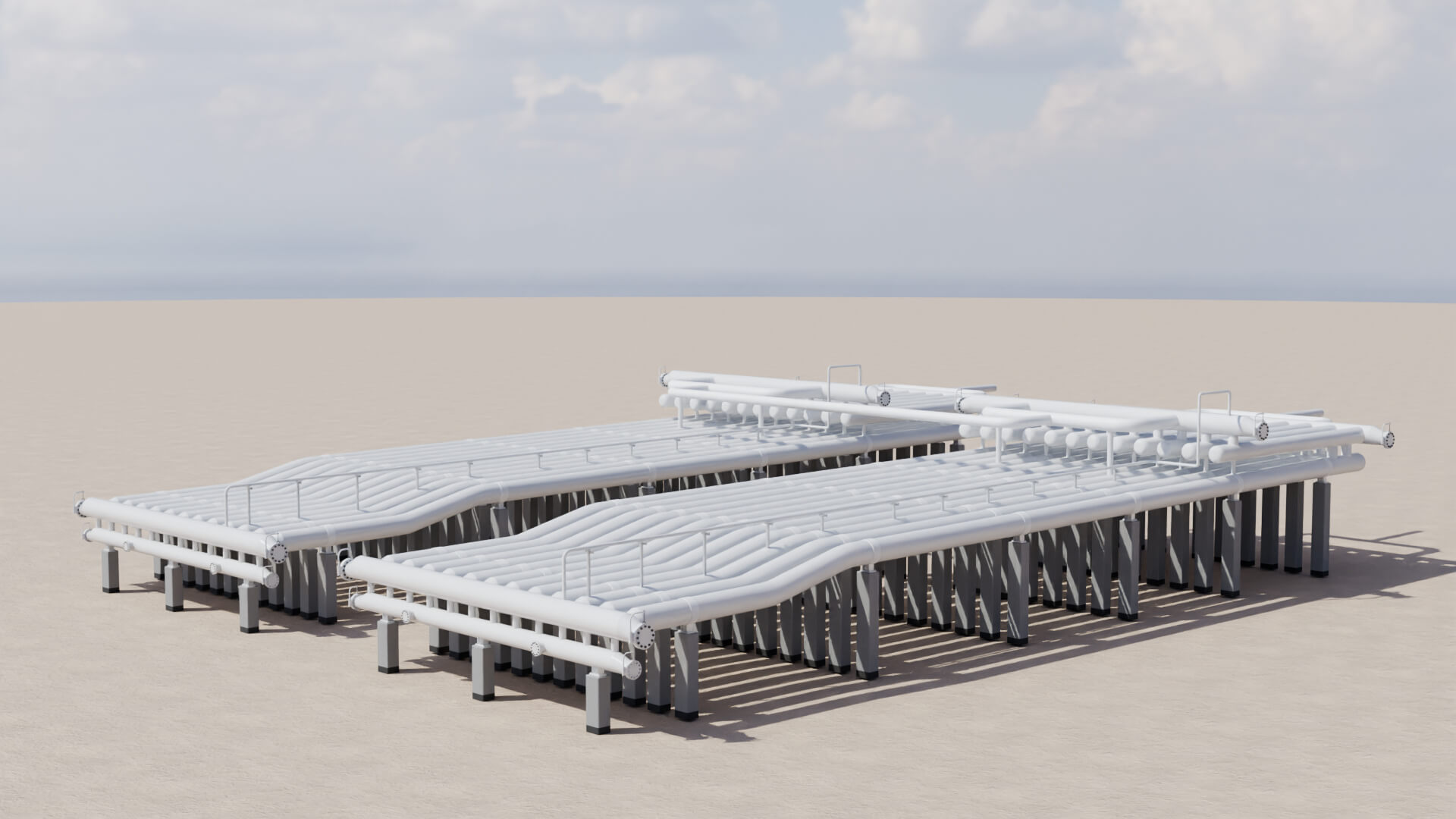 Pipeline Slug Catcher Process Equipment 3D Model