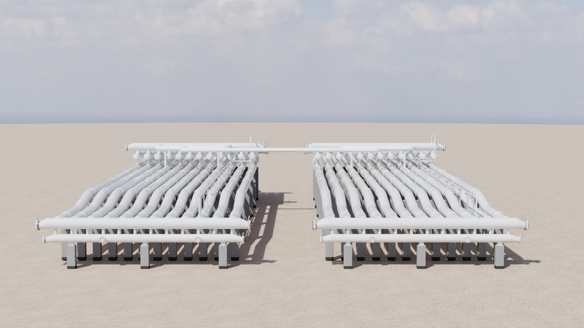 Pipeline Slug Catcher Process Equipment 3D Model