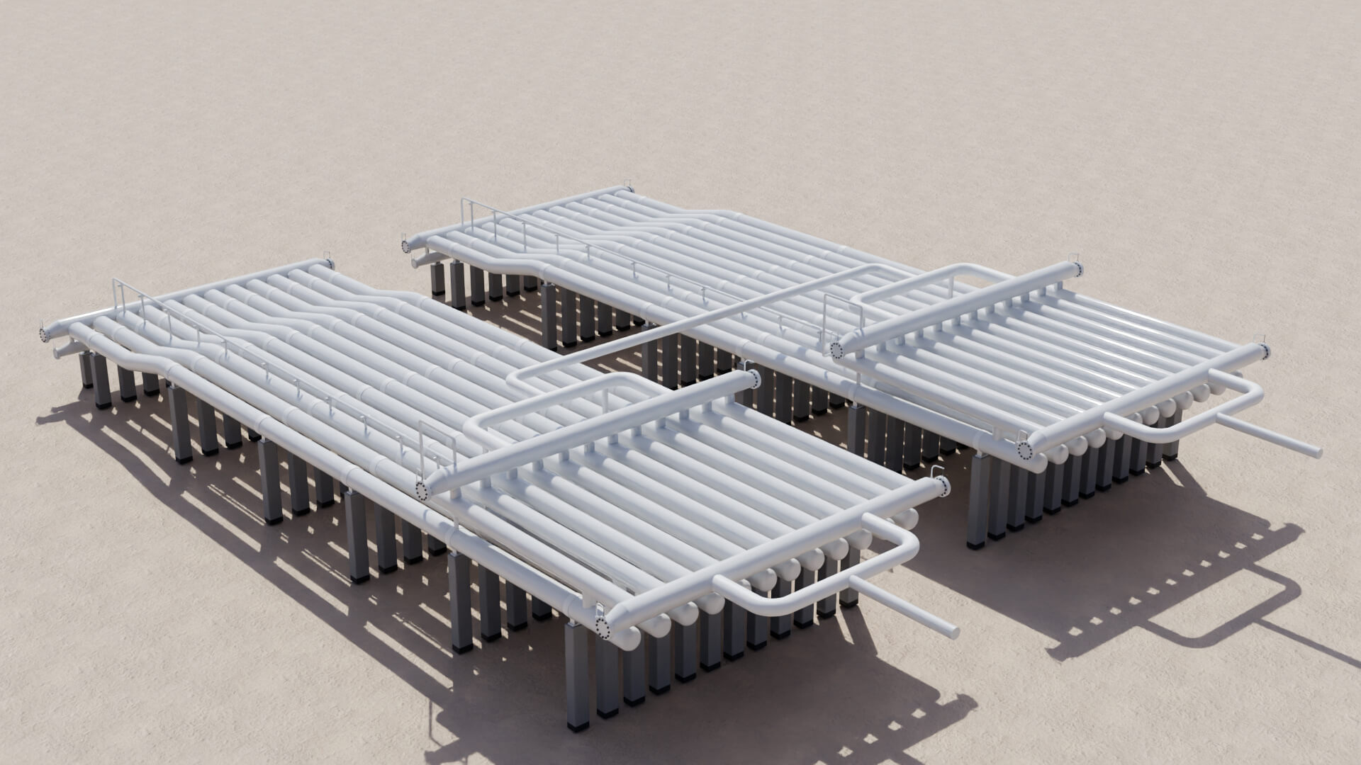 Pipeline Slug Catcher Process Equipment 3D Model