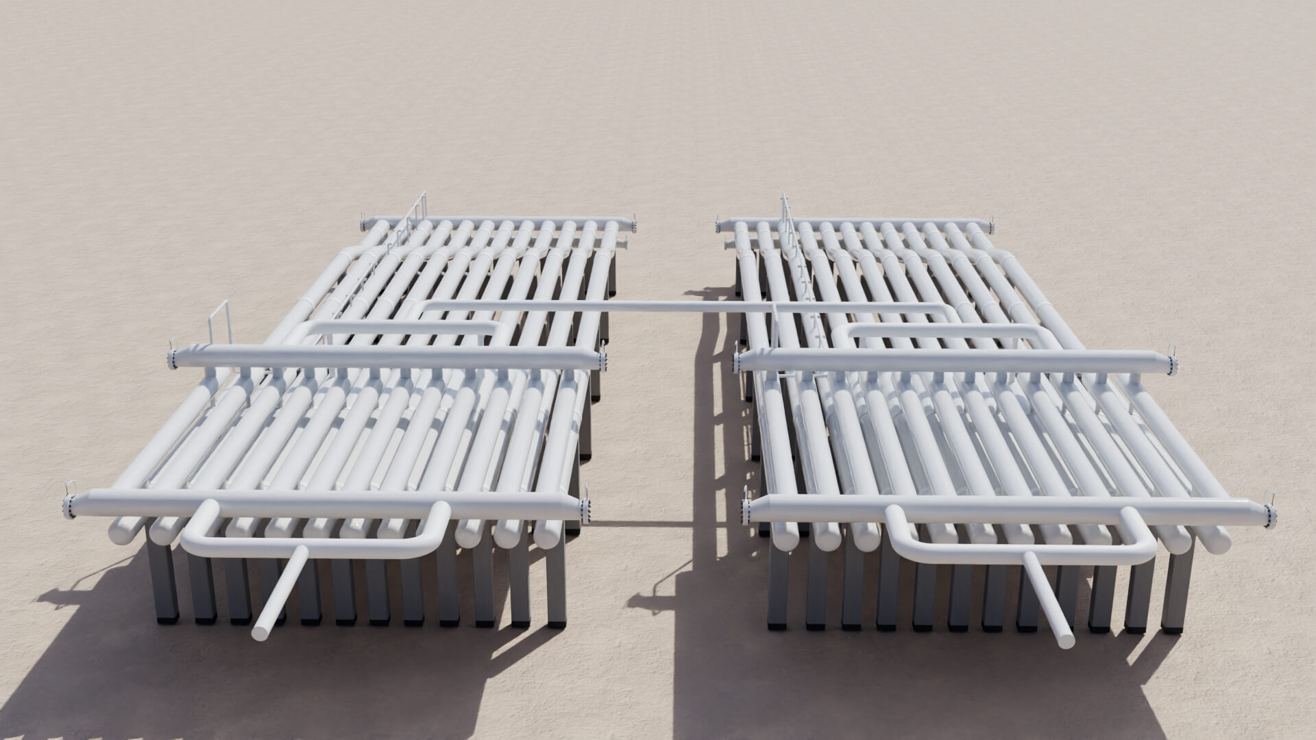 Pipeline Slug Catcher Process Equipment 3D Model