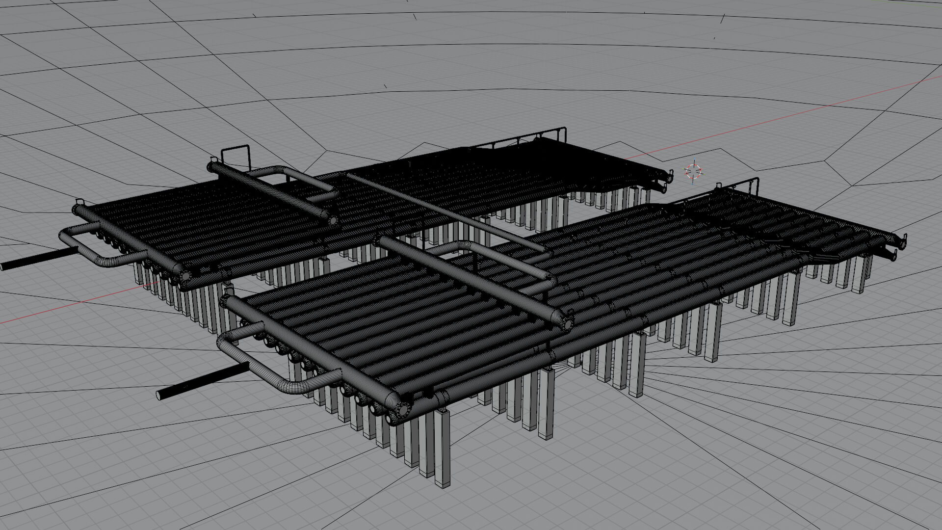 Pipeline Slug Catcher Process Equipment 3D Model