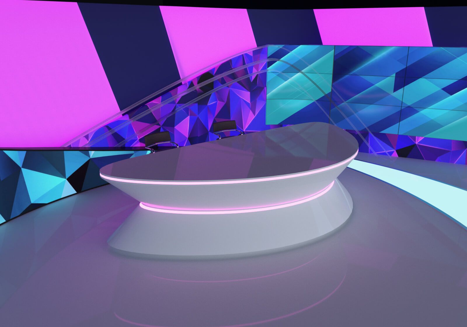 Futuristic News Studio - Vol 1 for Daz Daz Content